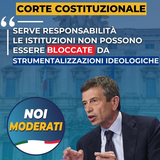  Corte Costituzionale: serve responsabilità, le istituzioni non possono essere bloccate da strumentalizzazioni ideologiche