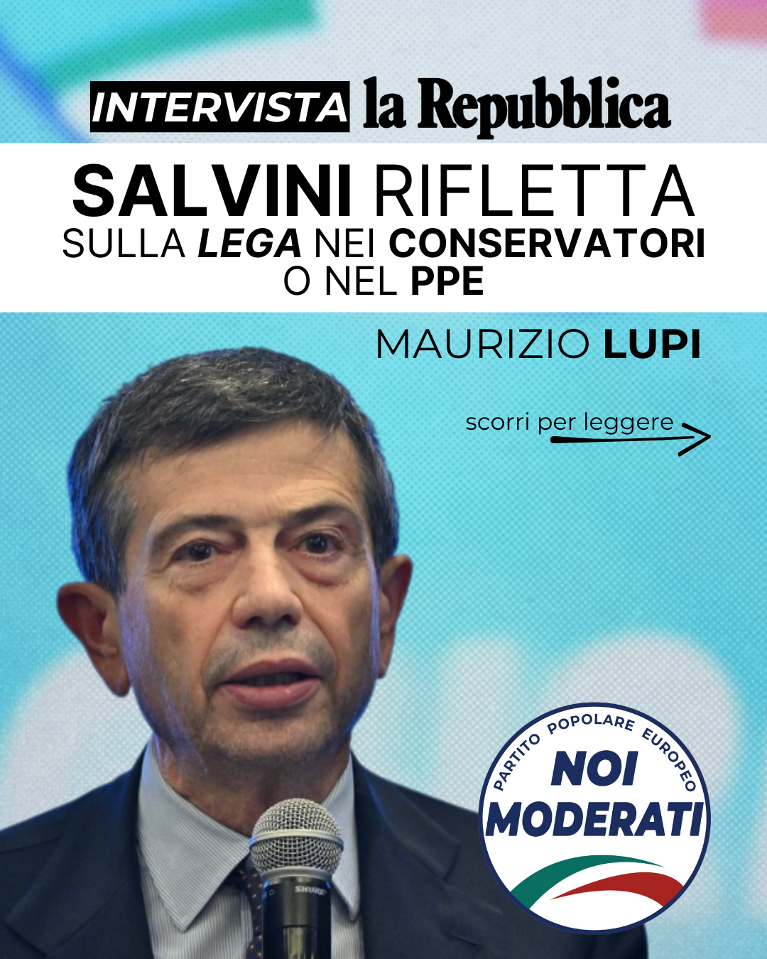 Lupi, laRepubblica: “un errore rincorrere Trump, Salvini rifletta e molli i patrioti”